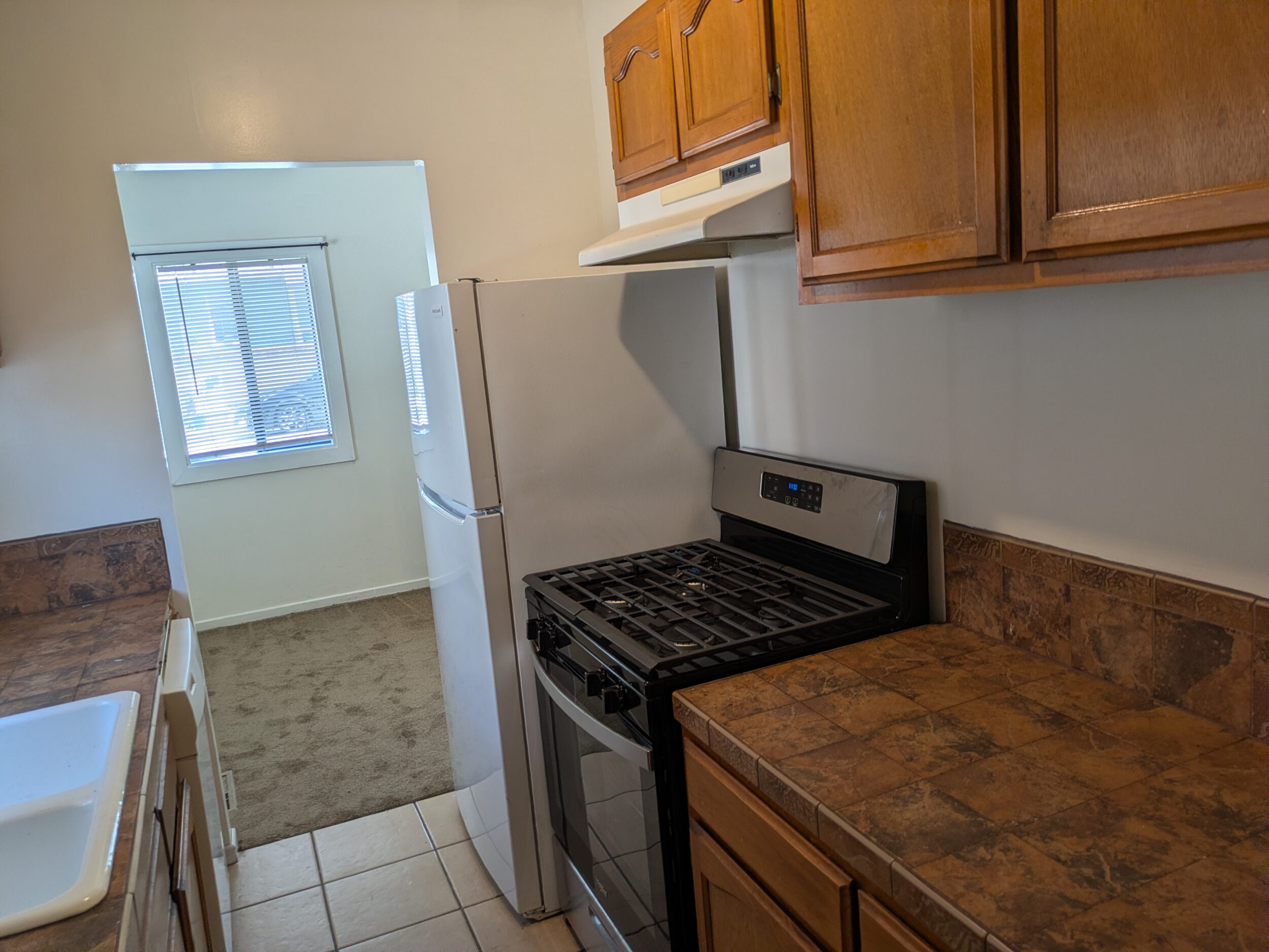 Kitchen looking towards dining area